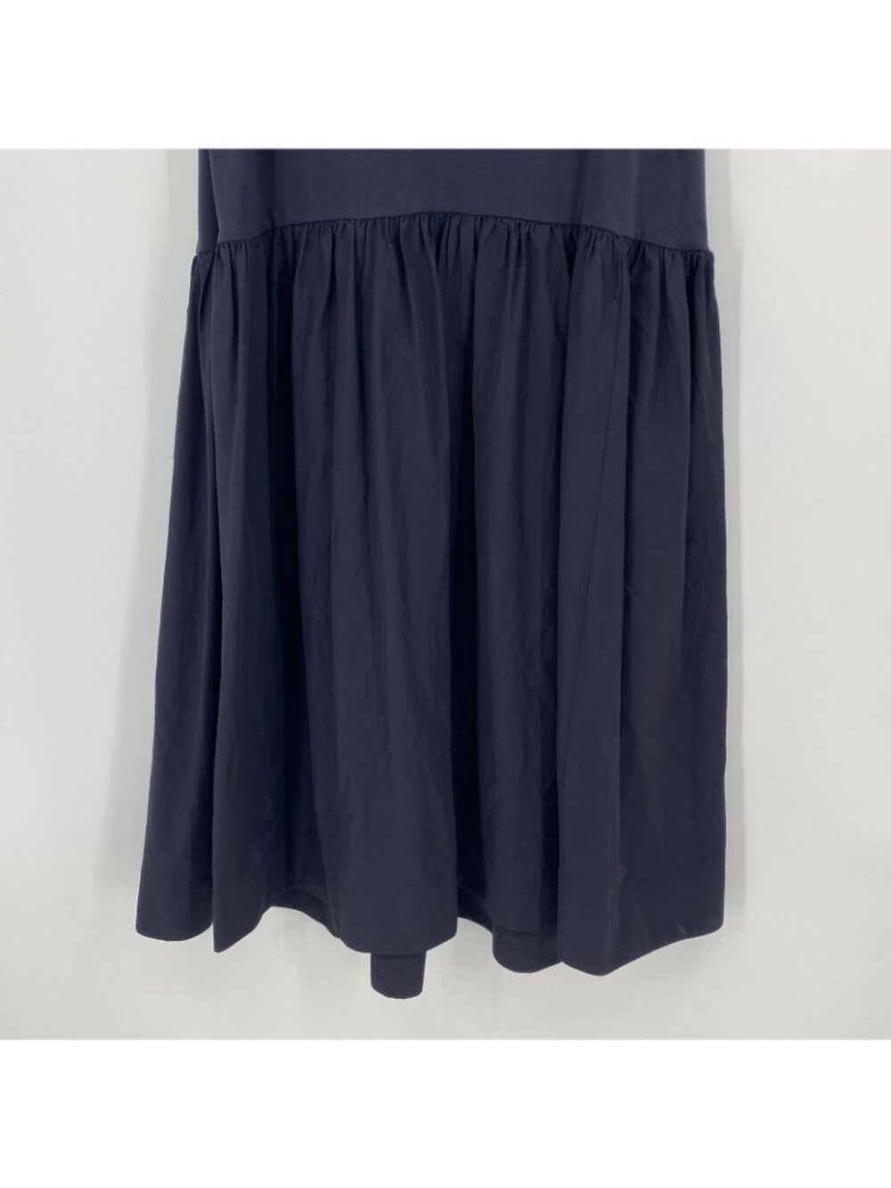 COS Size L Navy Blue Midi Dress Sleeveless Contrast Gathered Tiered Minimalist - Picture 8 of 16